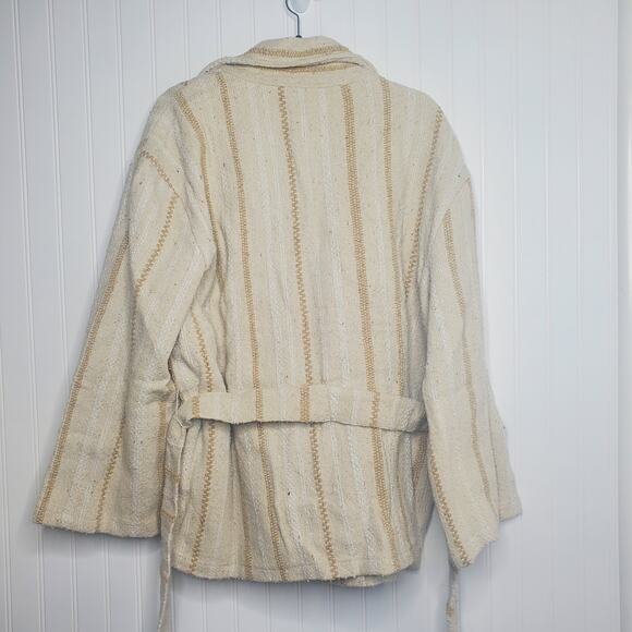 FAHERTY Women's June Lake Jacket Size Large Sand Dune Brown Textured Warm Belt - Picture 7 of 12